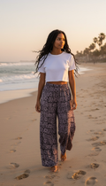 Zuri African Print Wide-Leg Pants