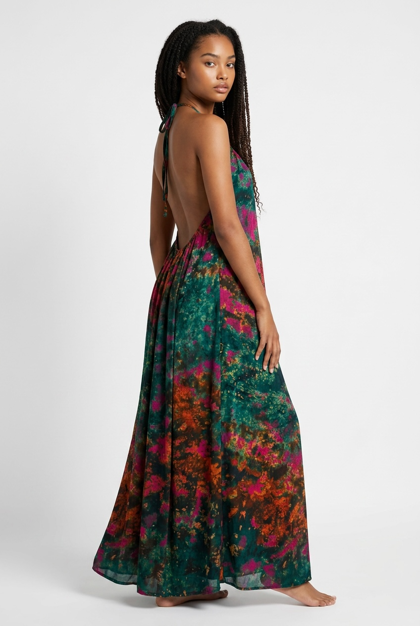 Backless Sundress with head scarf
