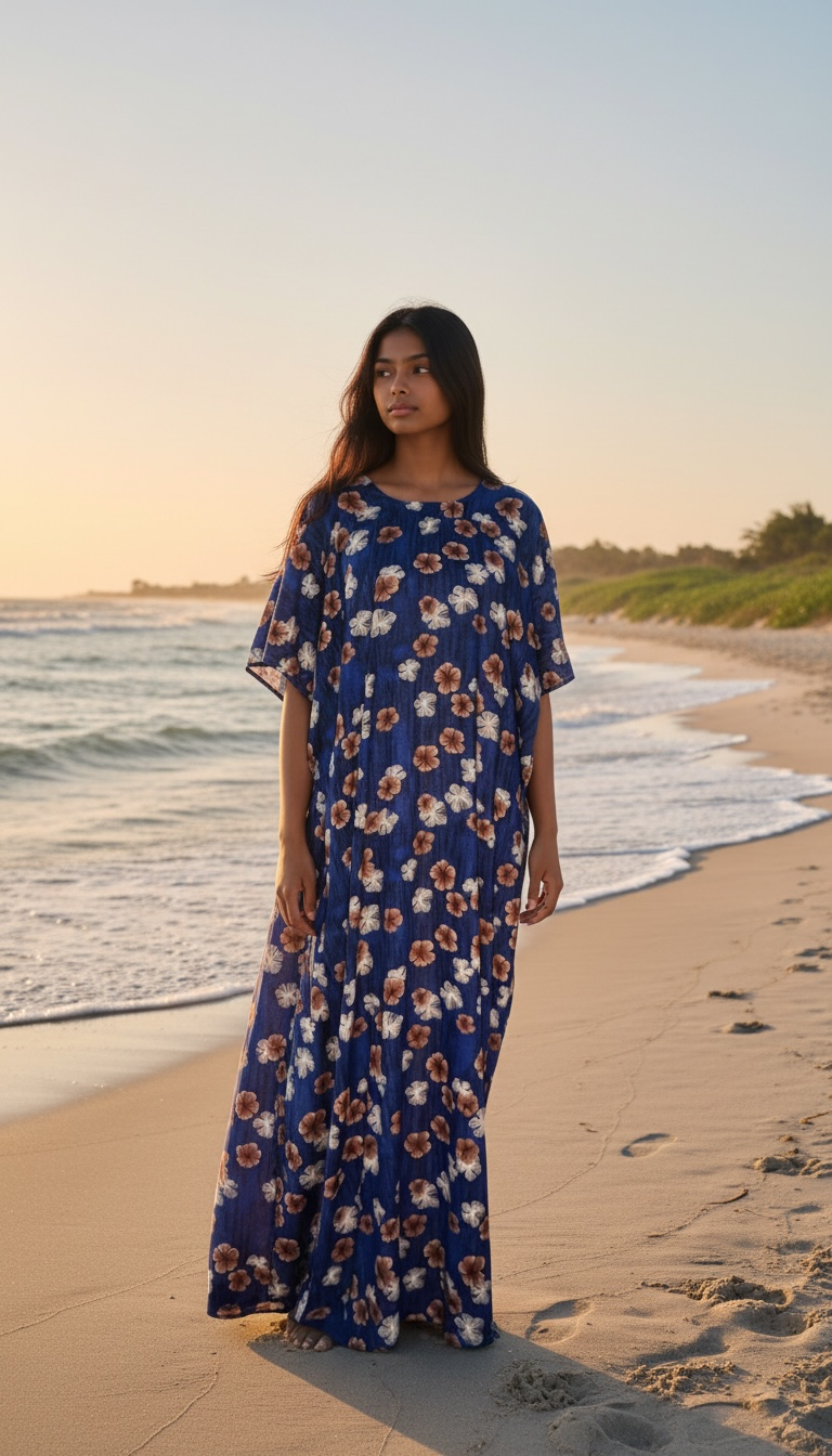 Coastal Breeze Maxi Kaftan Dress